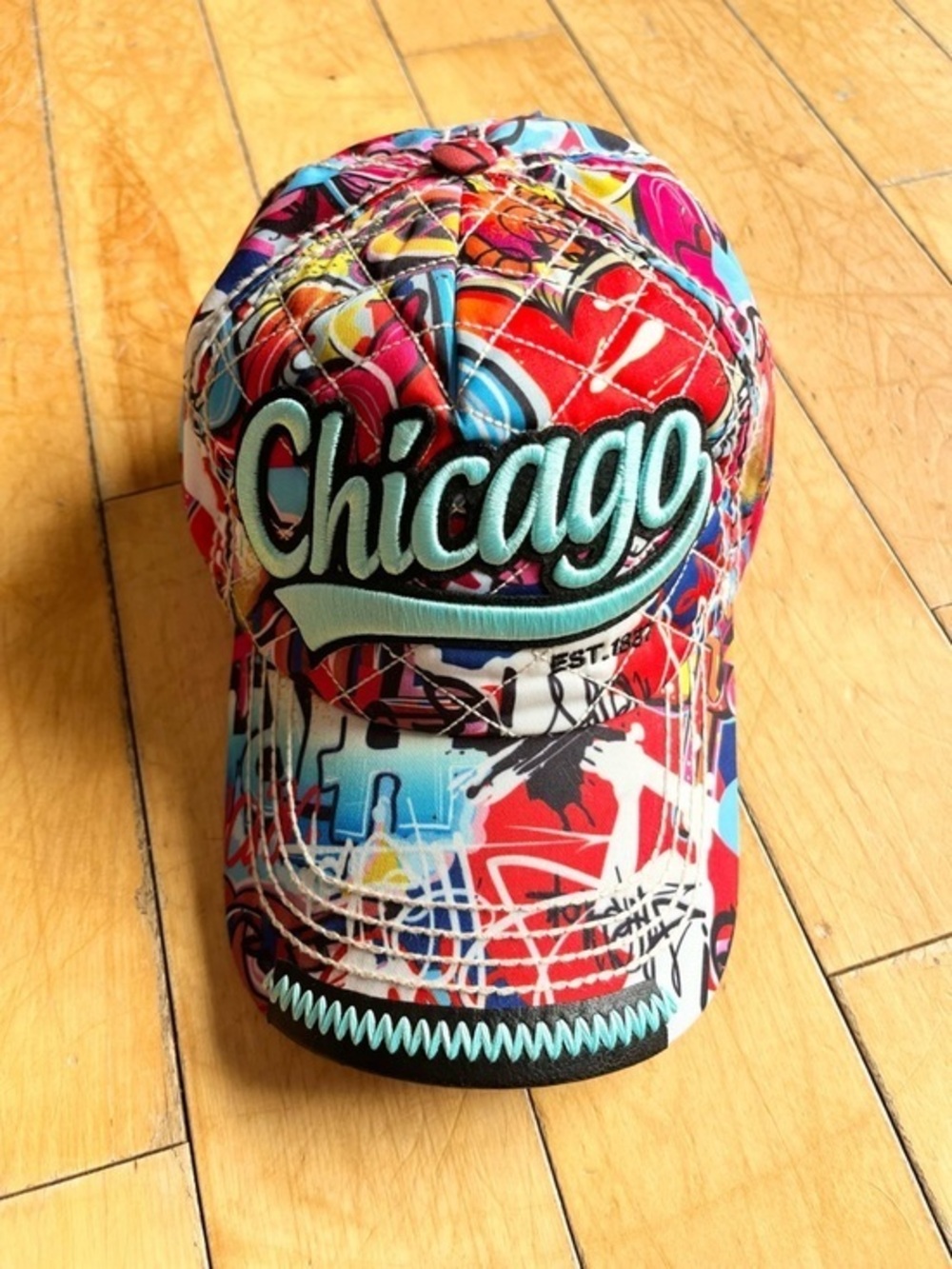 Robin Ruth CHICAGO Embroidered Graffiti Print Streetwear Adjustable HAT Unisex